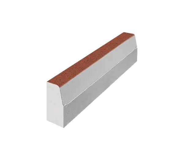 Бордюр 1000x300x150 — неполный прокрас Гранит Красный