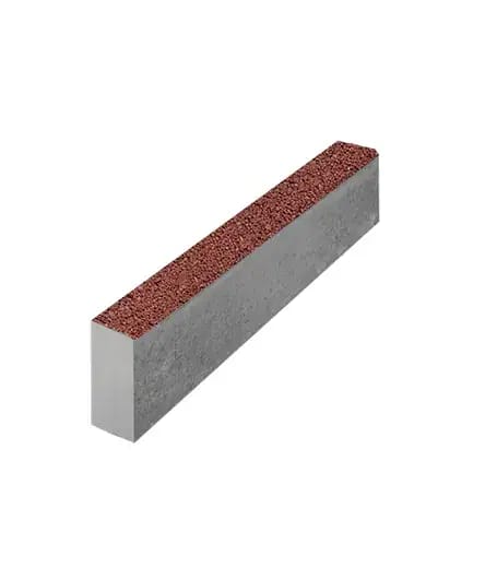Бордюр 1000x200x80 — неполный прокрас Гранит Красный