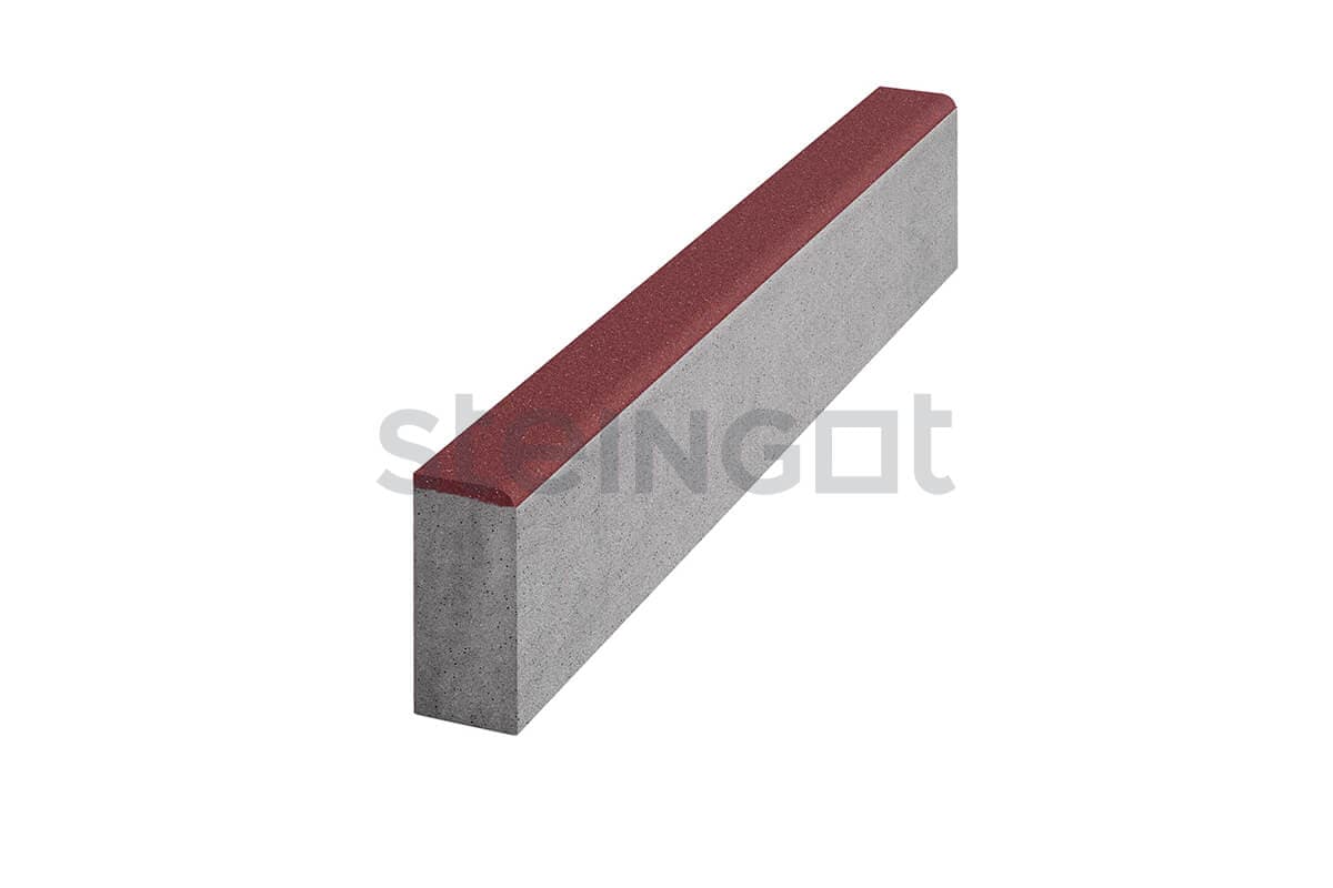Бордюр садовый 1000×200×80 Темно-красный — Темно-красный