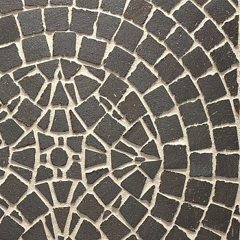 Тротуарный клинкер мозаика M609DF umbra ferrum